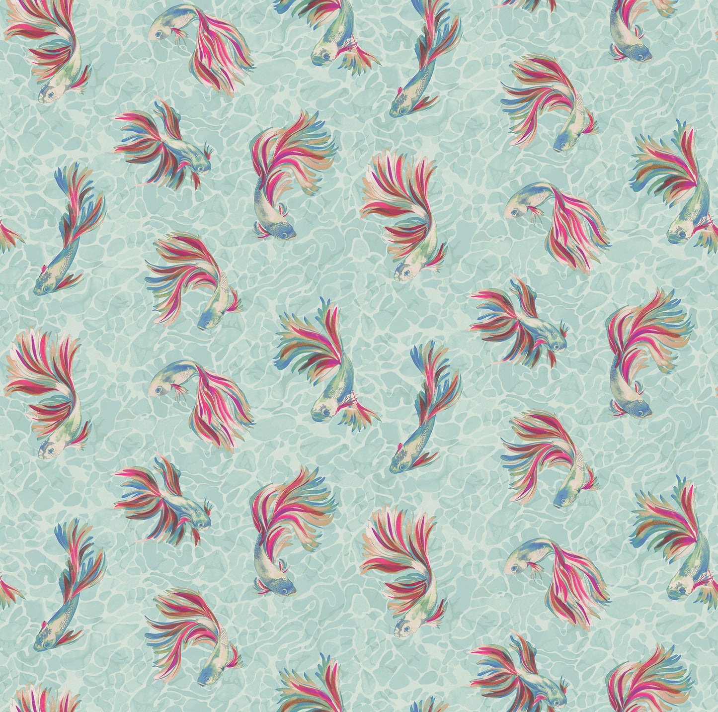 Osborne & Little | Aquaria fabric - Mediterranean / Magenta