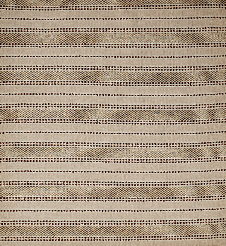 Osborne & Little | Solana Stripe fabric - Linen / Terracotta