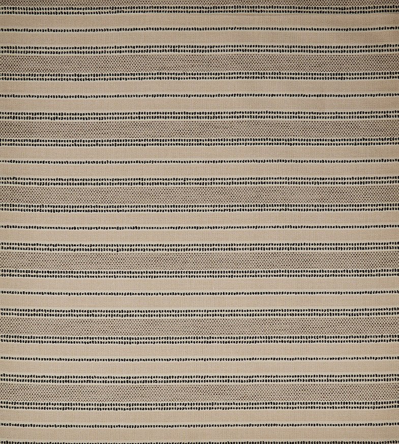 Osborne & Little | Solana Stripe fabric - Linen / Charcoal