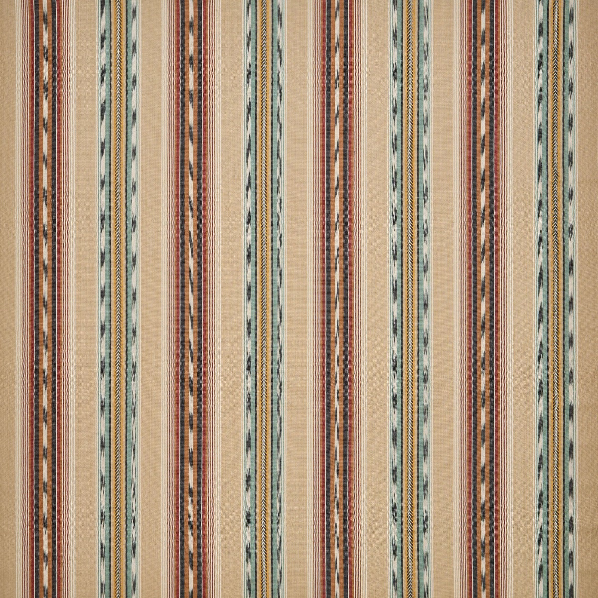 Osborne & Little | Ombrone fabric - Linen / Copper / Aqua