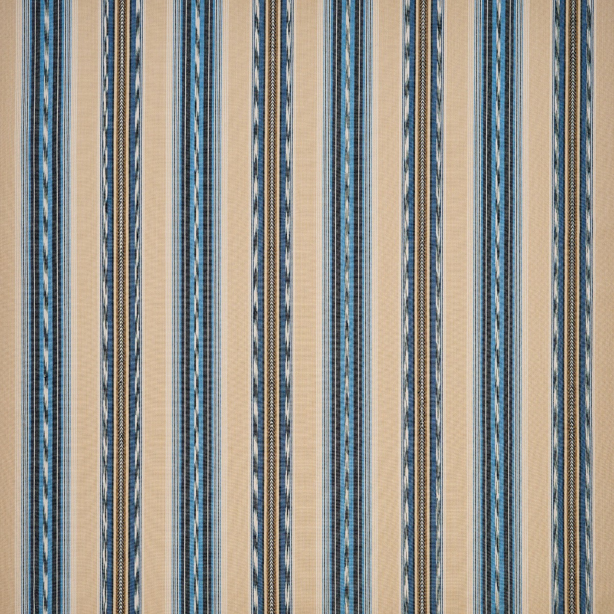 Osborne & Little | Ombrone fabric - Ecru / Indigo / Cornflower