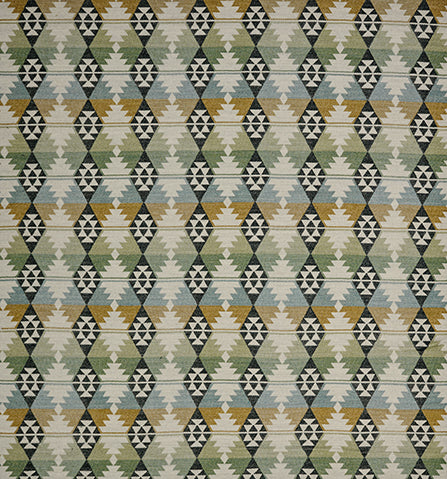 Osborne & Little | Caledonia fabric - Emerald / Gold