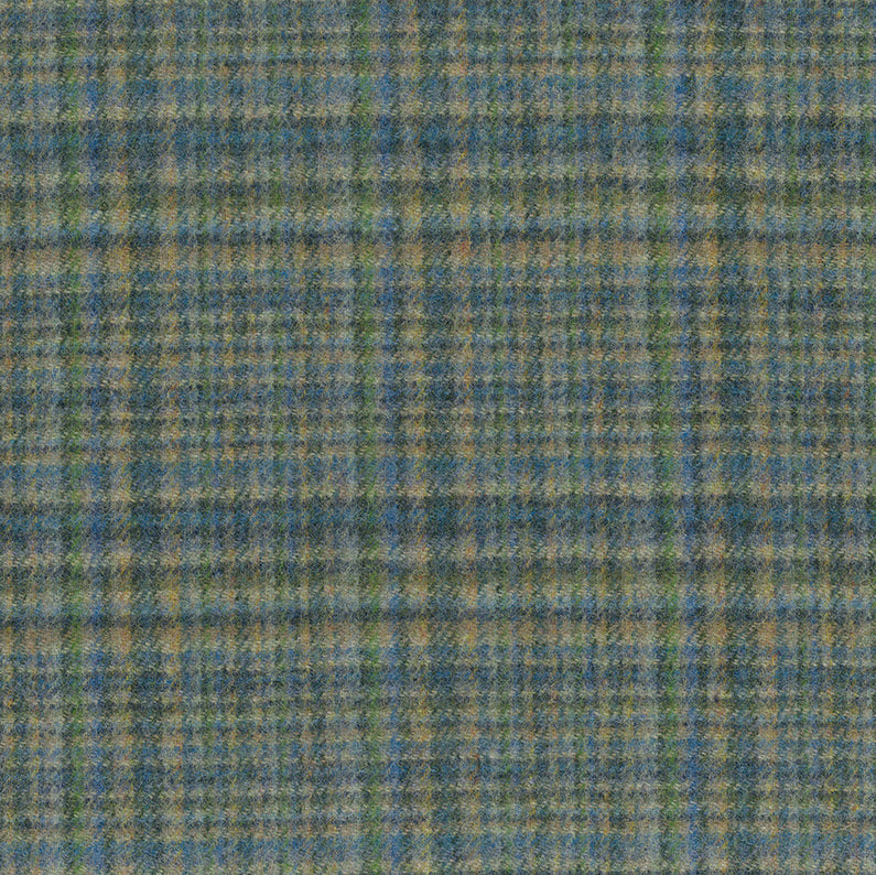 Osborne & Little | Brae fabric - Leaf / Denim