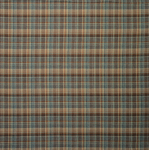 Osborne & Little | Fyne fabric - Charcoal / Chestnut