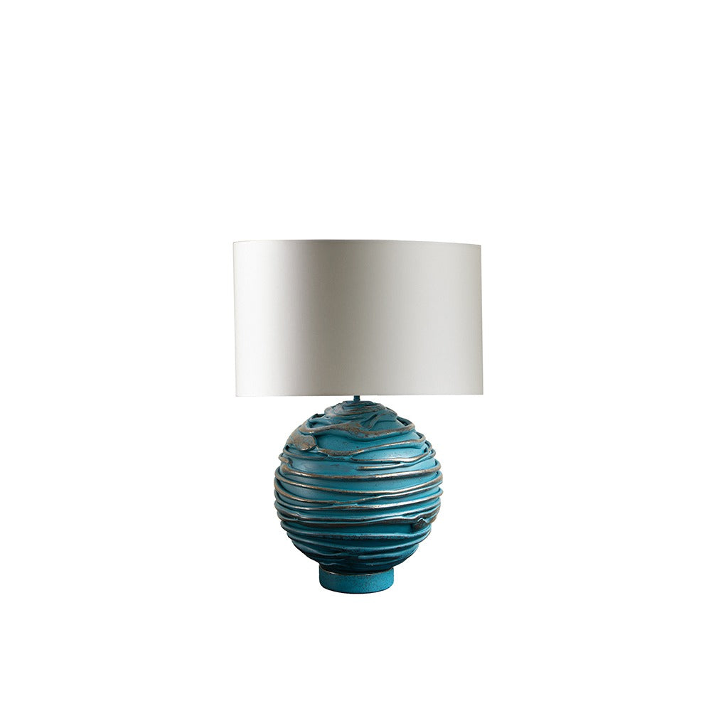 William Yeoward Harrington Table Lamp in Dark Lagoon