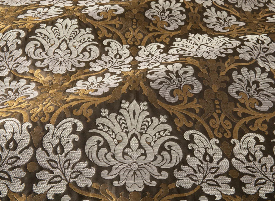 Pierre Frey Leaf Scroll Damask - Olive