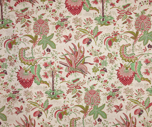 Pierre Frey Marquis De Seignelay - Cretonne Rouge Vert