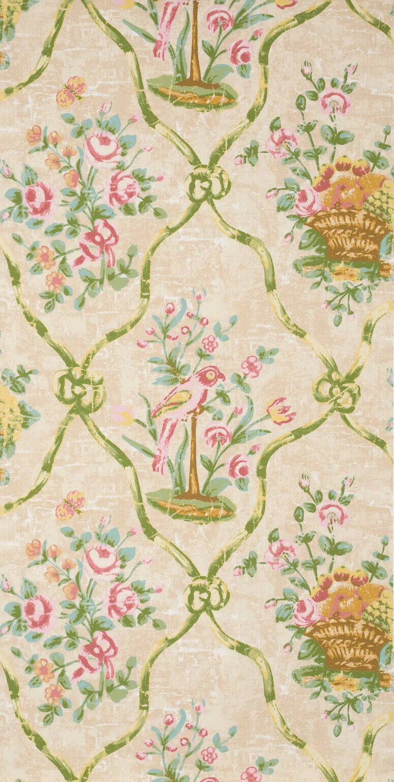 Pierre Frey Wallpaper Petit Parc - Green/Cream