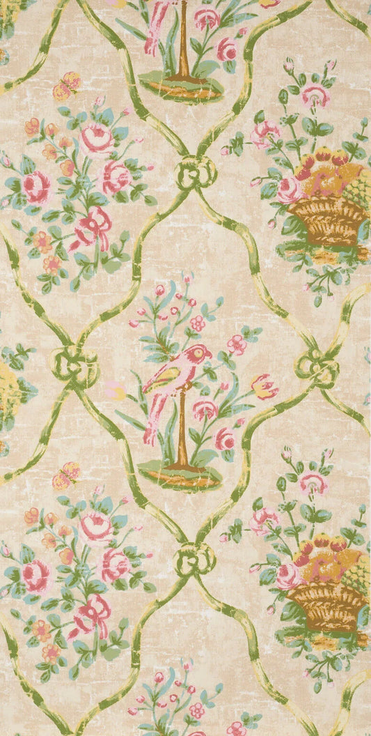 Pierre Frey Wallpaper Petit Parc - Green/Cream