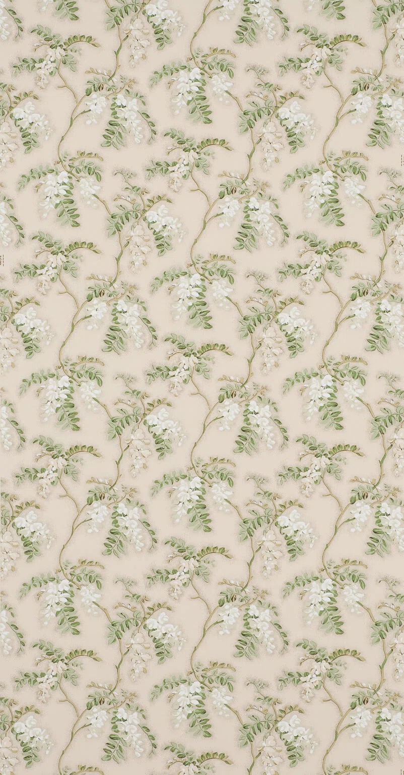 Pierre Frey Wallpaper Fleurs De Mai - Blanc