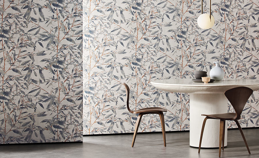 Pierre Frey Romo | Sumba Wallcovering – Cobalt — scenography