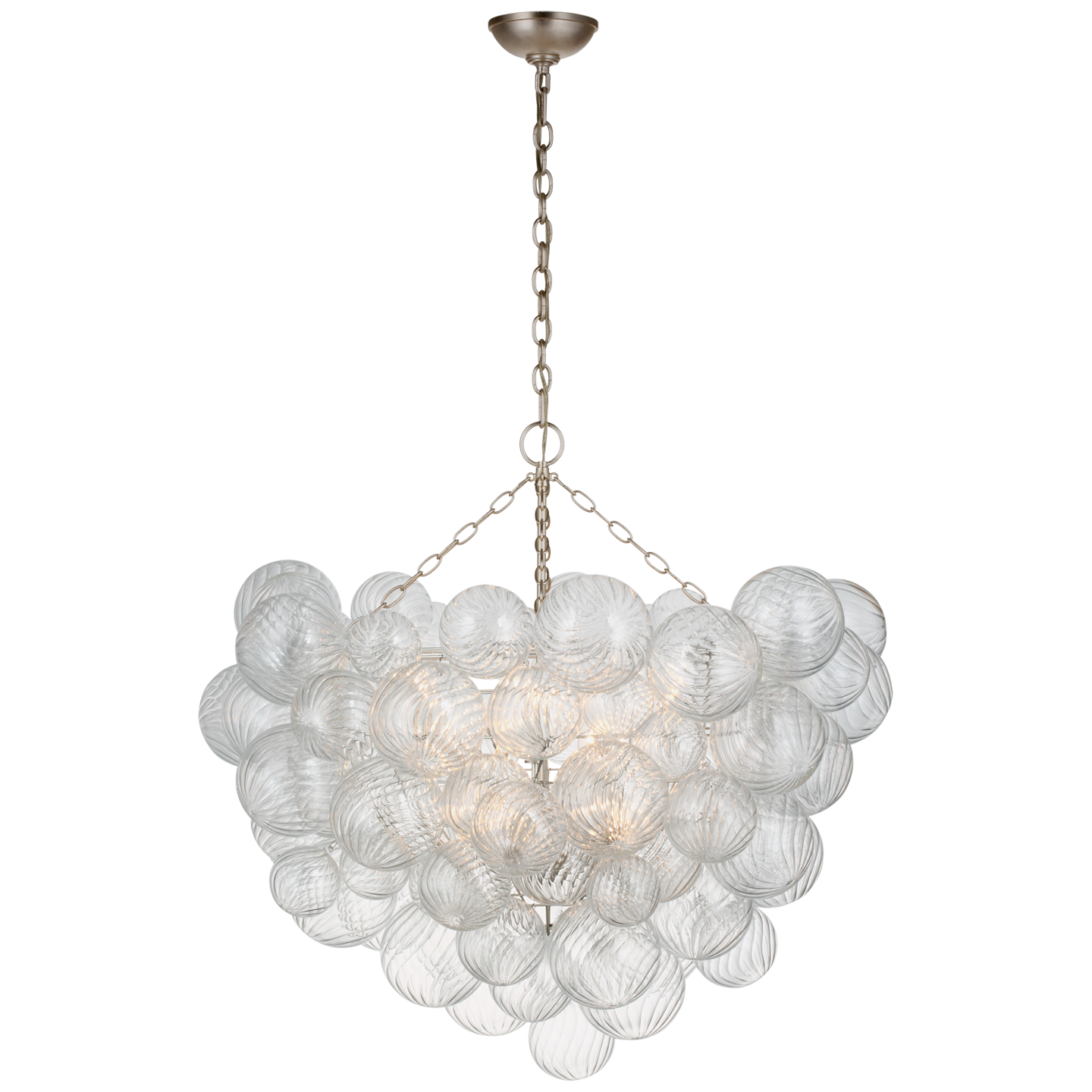 Talia Grande Chandelier in Burnished Silver Leaf