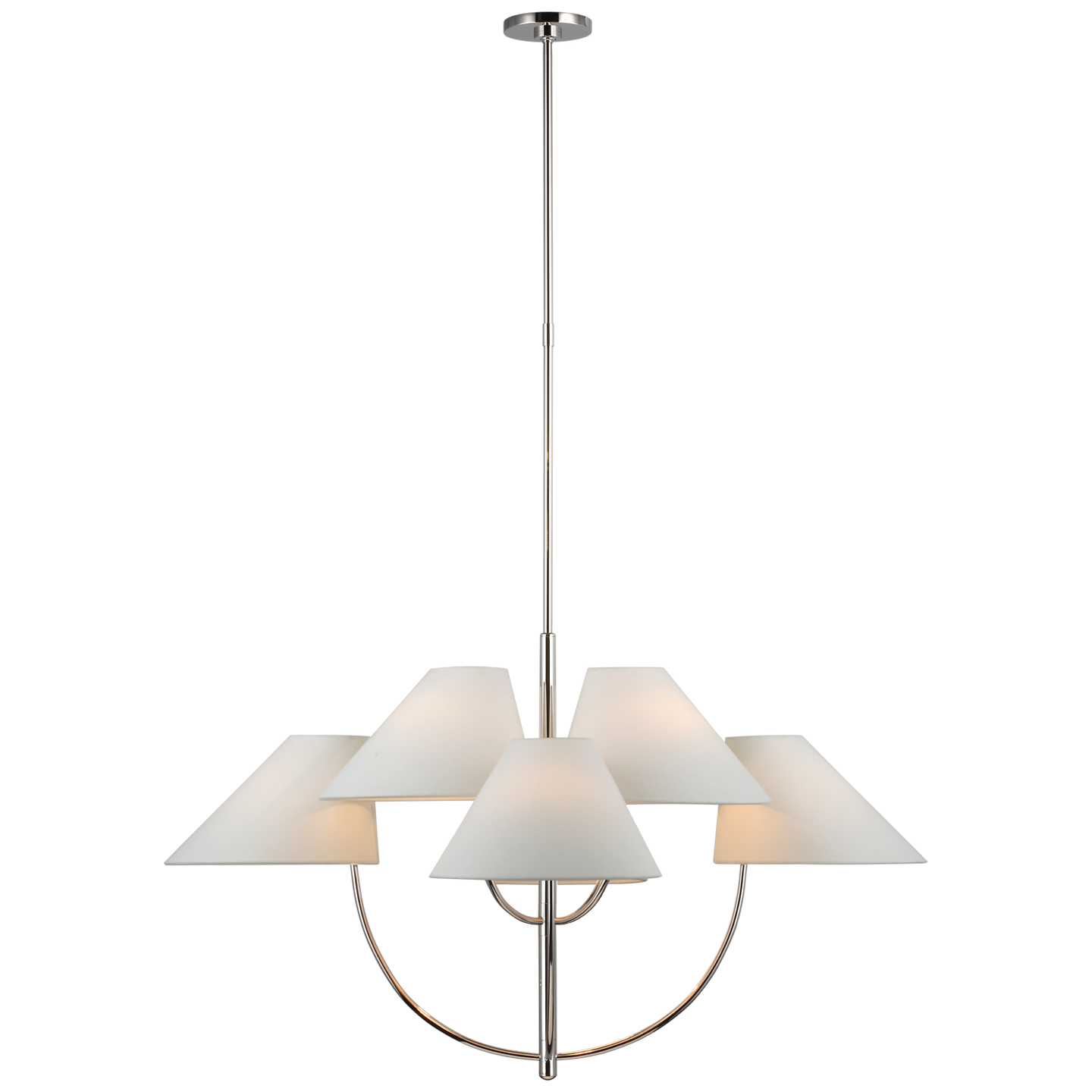 Kinsley Large Two-Tier Chandelier - Polished Nickel