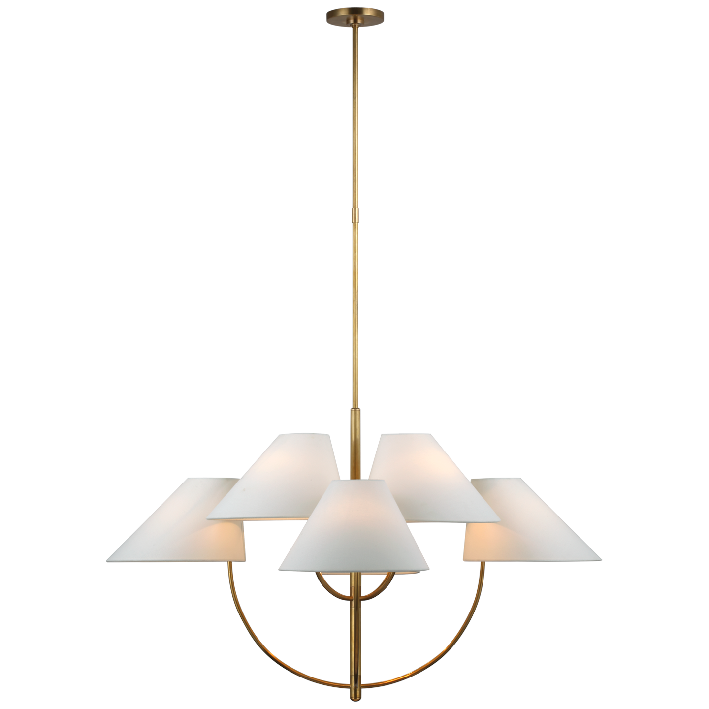 Kinsley Large Two-Tier Chandelier - Soft Brass