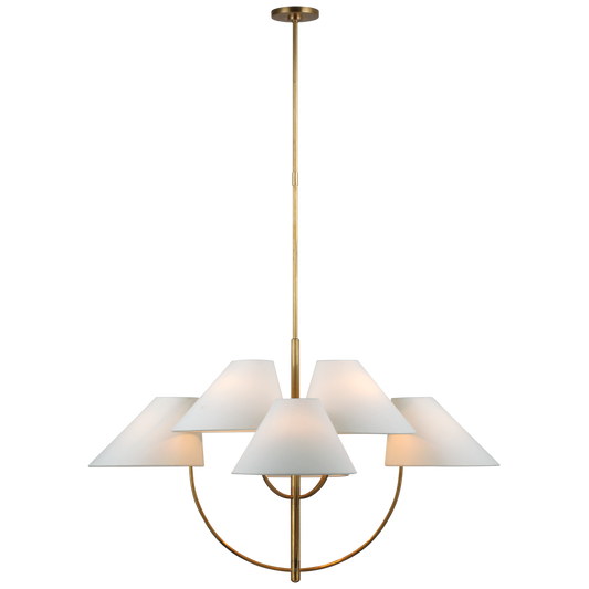 Kinsley Large Two-Tier Chandelier - Soft Brass