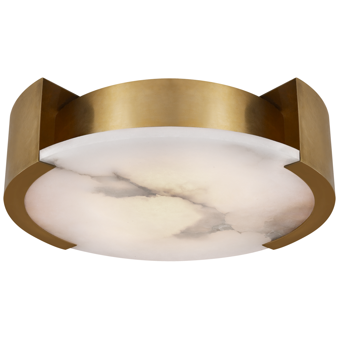 Melange Large Flush Mount in Antique-Burnished Brass