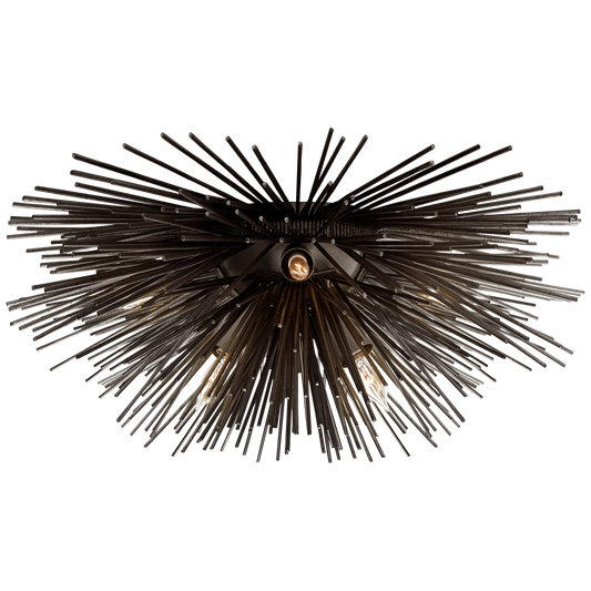 Strada Small Flush Mount - Aged Iron