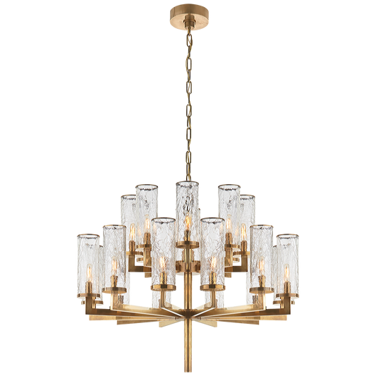 Liaison Double Tier Chandelier - Antique-Burnished Brass