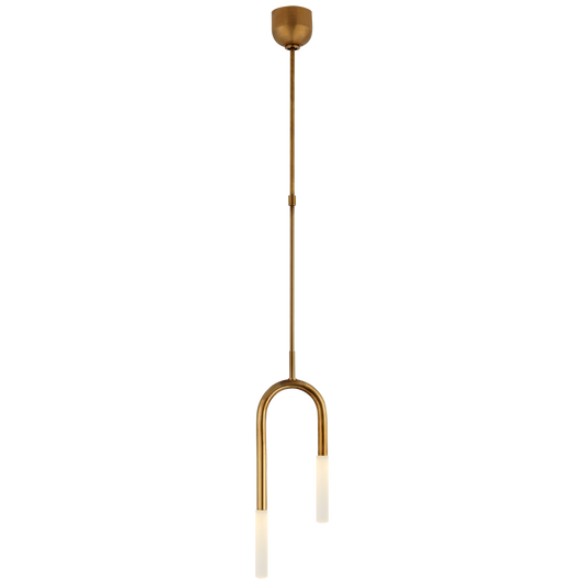 Rousseau Small Asymmetric Pendant - Antique-Burnished Brass