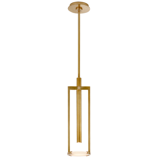 Melange Small Floating Disc Pendant - Antique-Burnished Brass