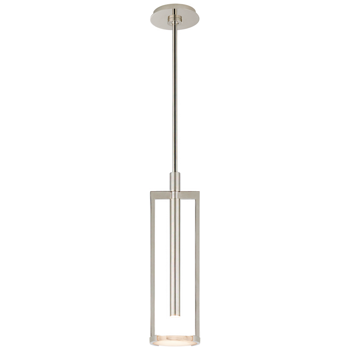 Melange Small Floating Disc Pendant - Polished Nickel