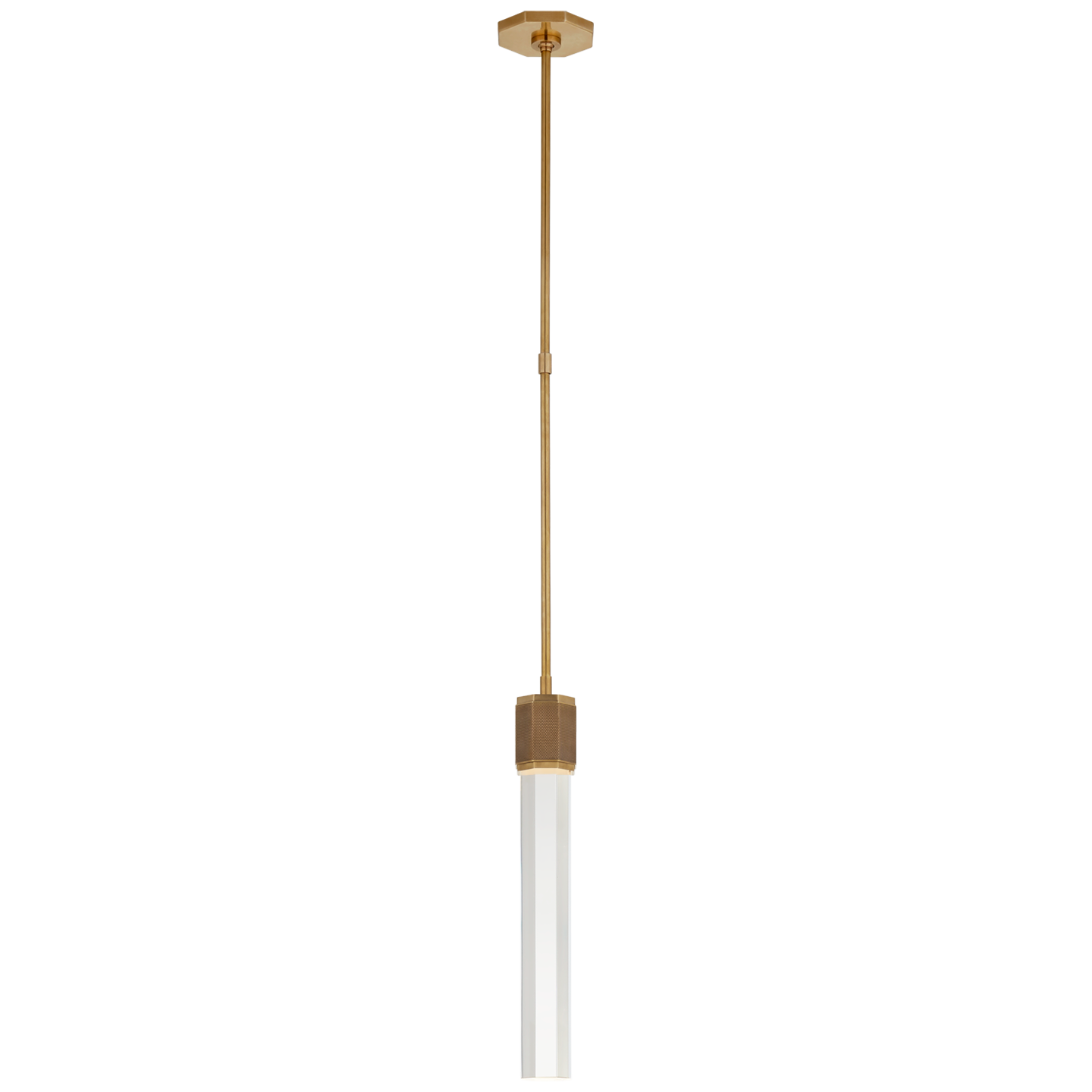 Fascio Single Pendant - Hand-Rubbed Antique Brass