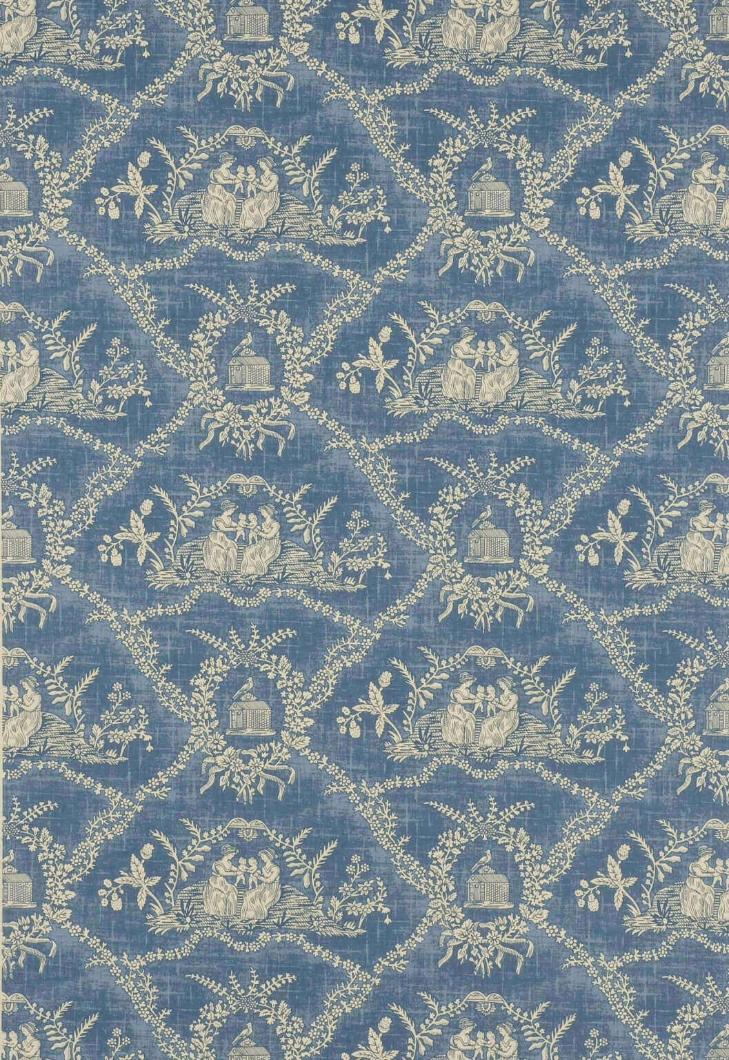 Pierre Frey Wallpaper Crespieres - Bleu Ancien