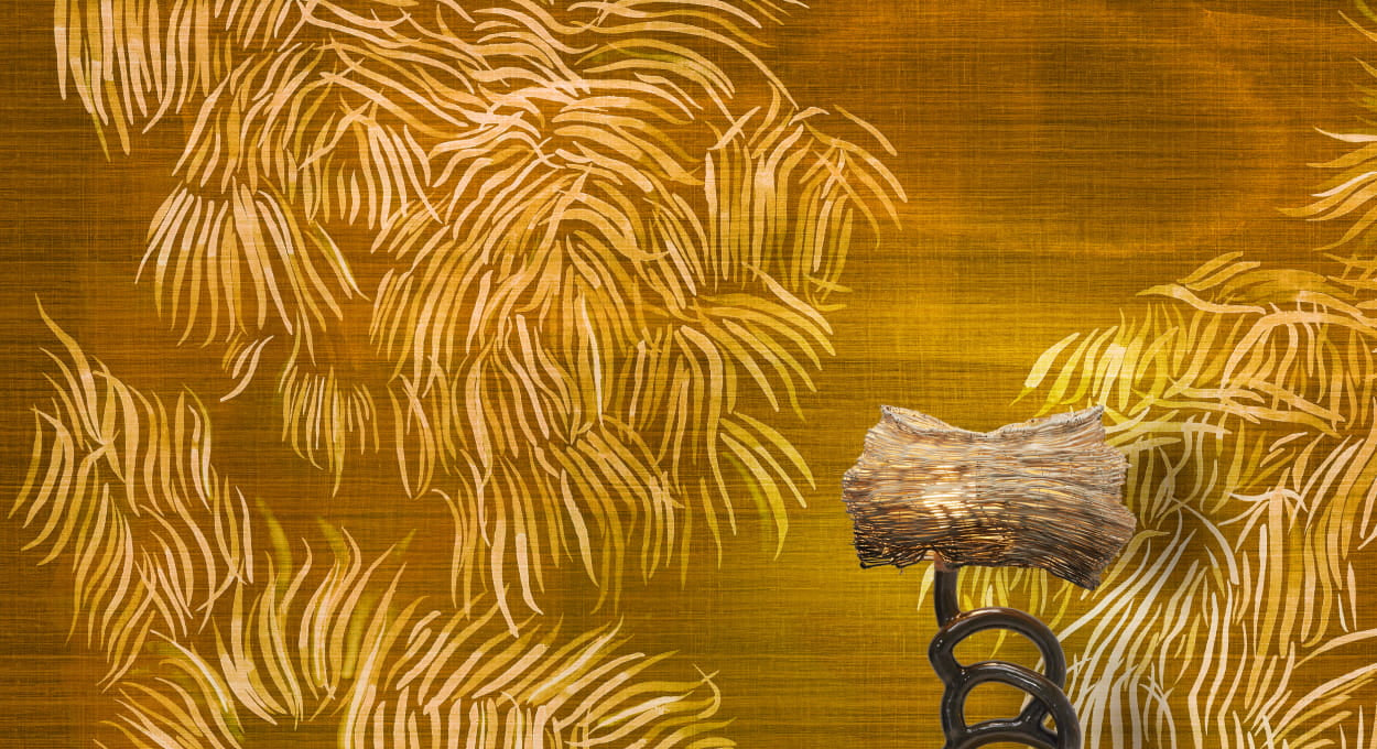 Elitis | Madagascar Arrowroots Raw Raffia Nosara Panoramique - room scene