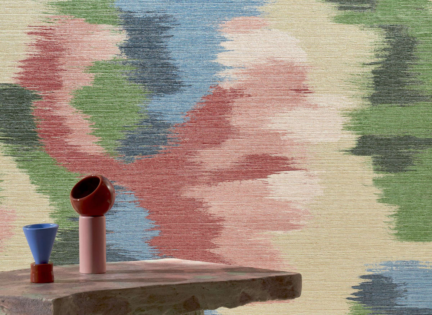 Elitis | Matières à réflexions Abstract floral 3m x 3m VP 981 01 - room scene