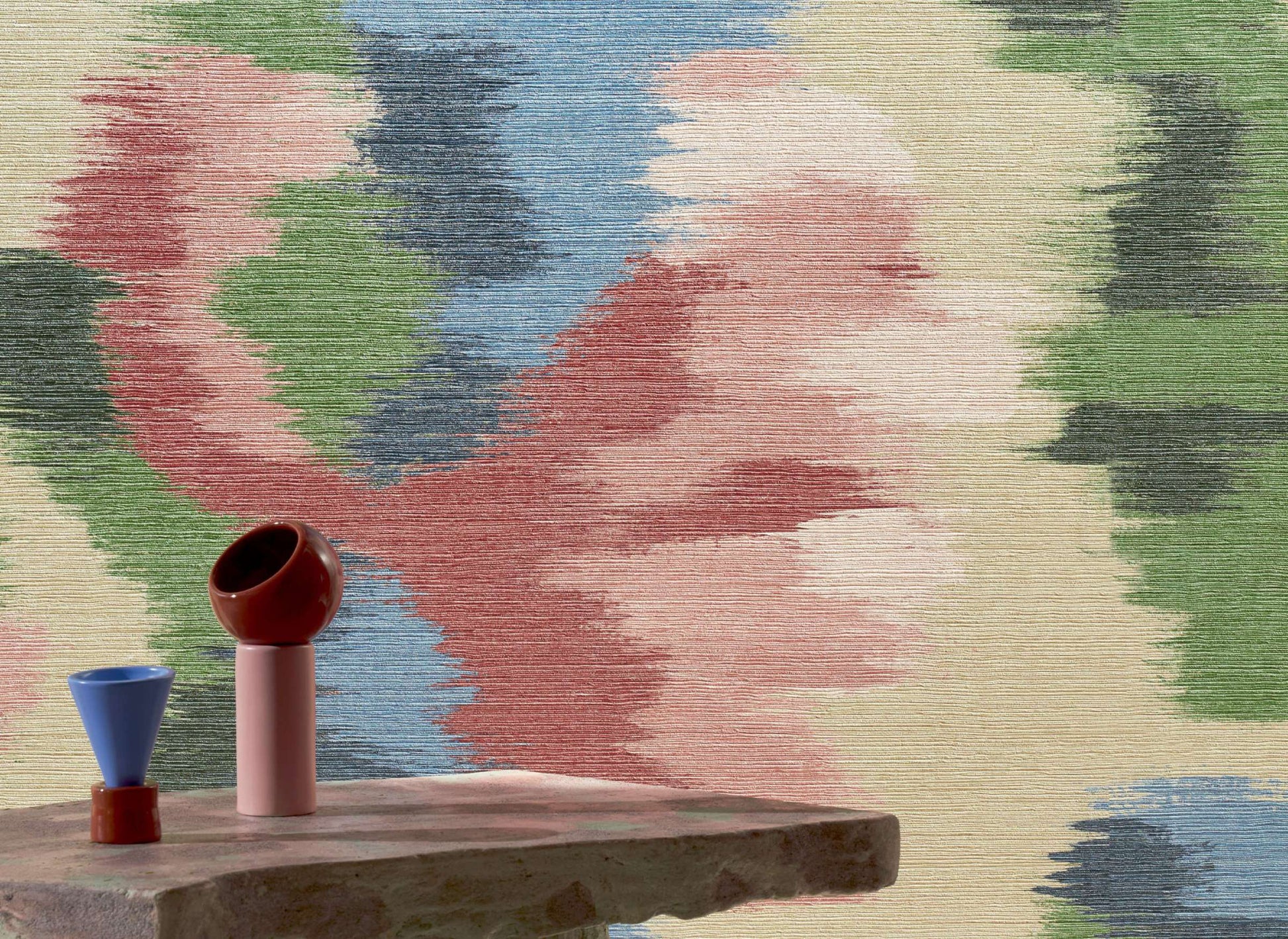 Elitis | Matières à réflexions Abstract floral 3m x 3m VP 981 01 - room scene