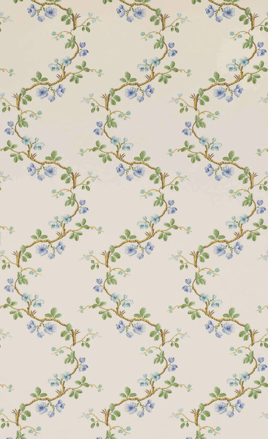 Pierre Frey Wallpaper Sans Papillons - Bleu