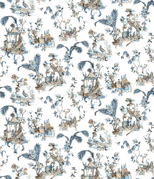 Nina Campbell | Toile Chinoise fabric - NCF4460-01
