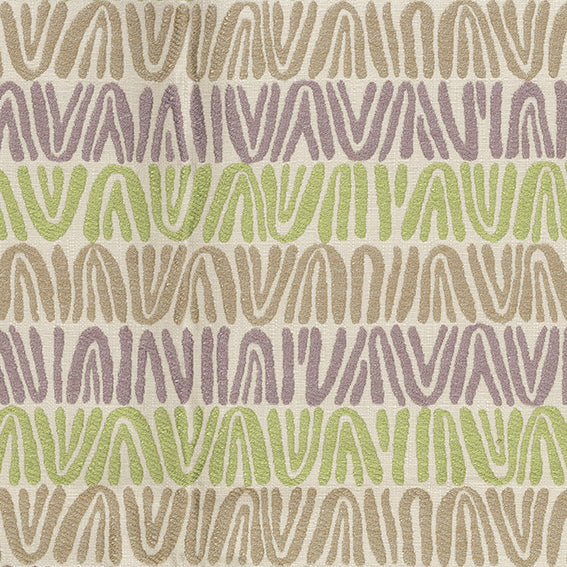 Nina Campbell | Appledore fabric - Lilac / Green / Stone