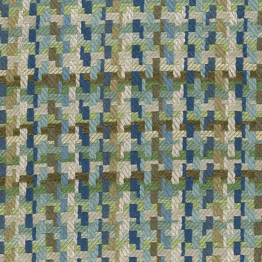 Nina Campbell | Hadlow fabric - Blue / Green / Bronze