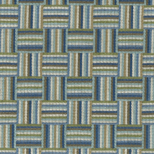 Nina Campbell | Attwood fabric - Blue / Green / Chocolate