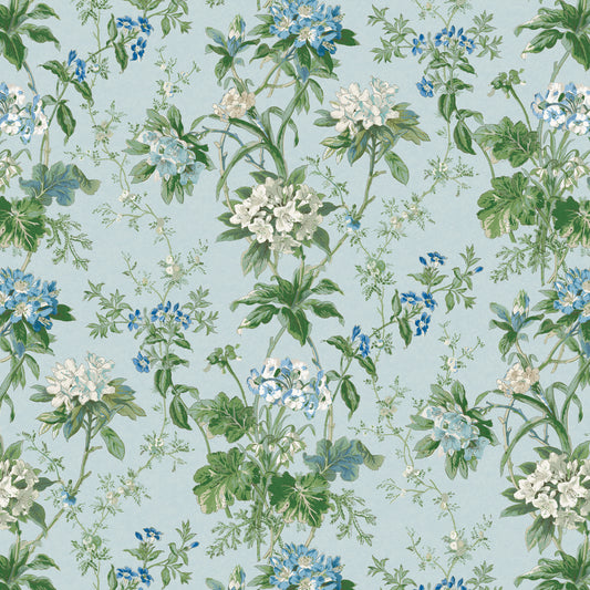 Nina Campbell | Somerhill fabric - Blue / Green / White