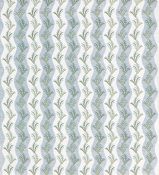 Nina Campbell | Sidney Stripe fabric - Indigo / Ivory