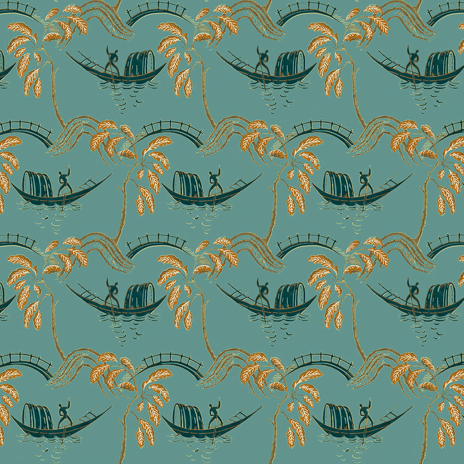 Nina Campbell | Peggy fabric - Teal