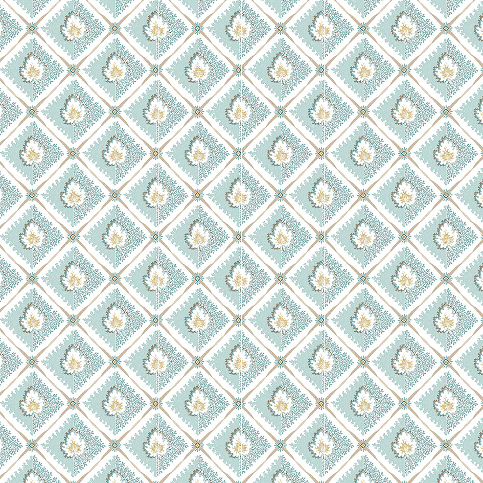 Nina Campbell | Elsie fabric - Aqua