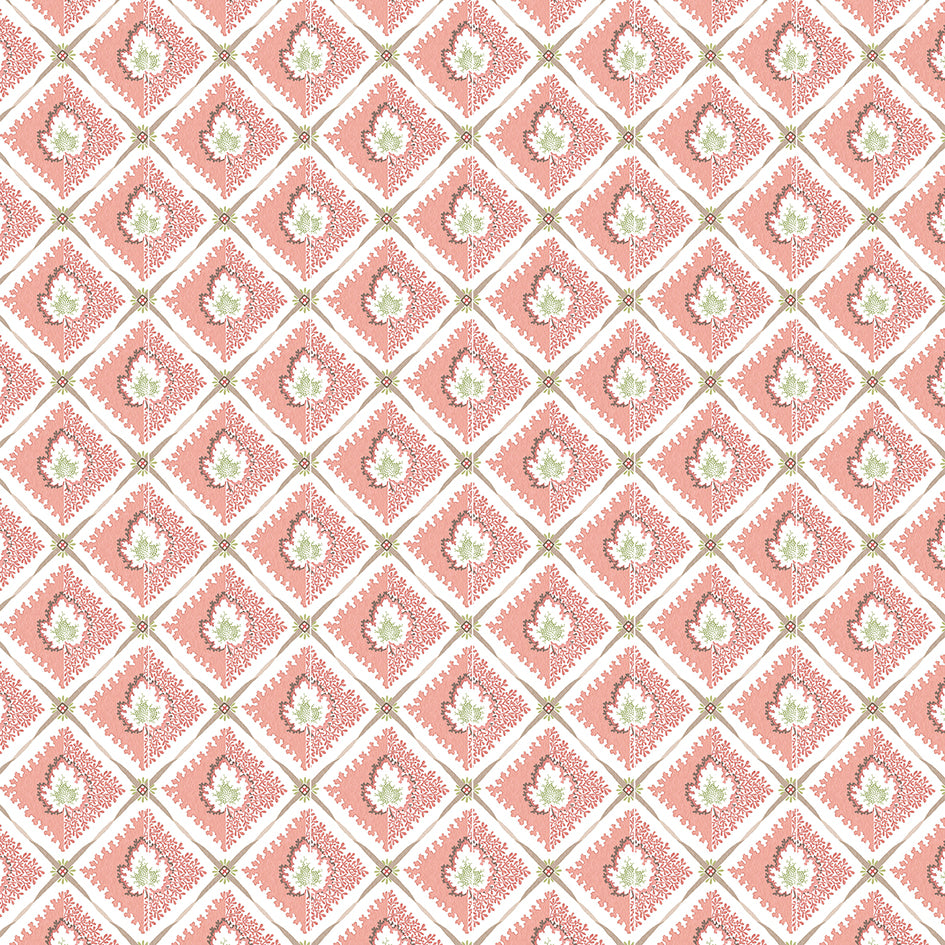 Nina Campbell | Elsie fabric - Coral