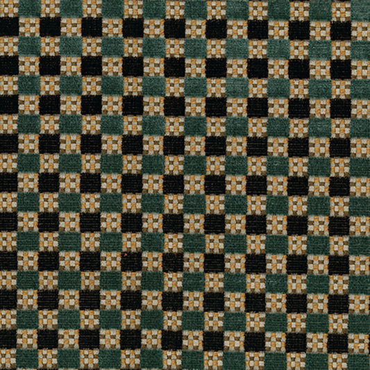 Nina Campbell | Theodora fabric - Lagoon / Chocolate