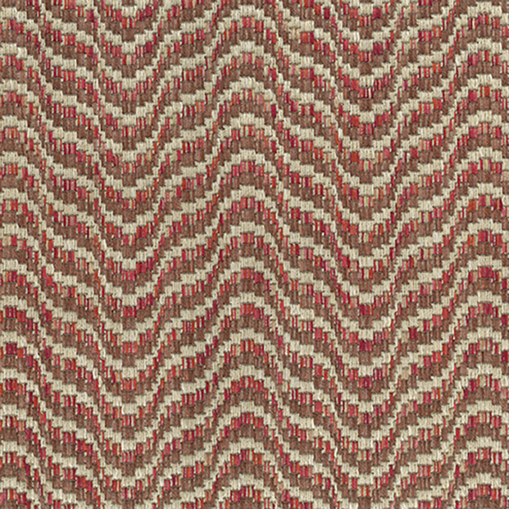 Nina Campbell | Ondoso fabric - Red / Clay