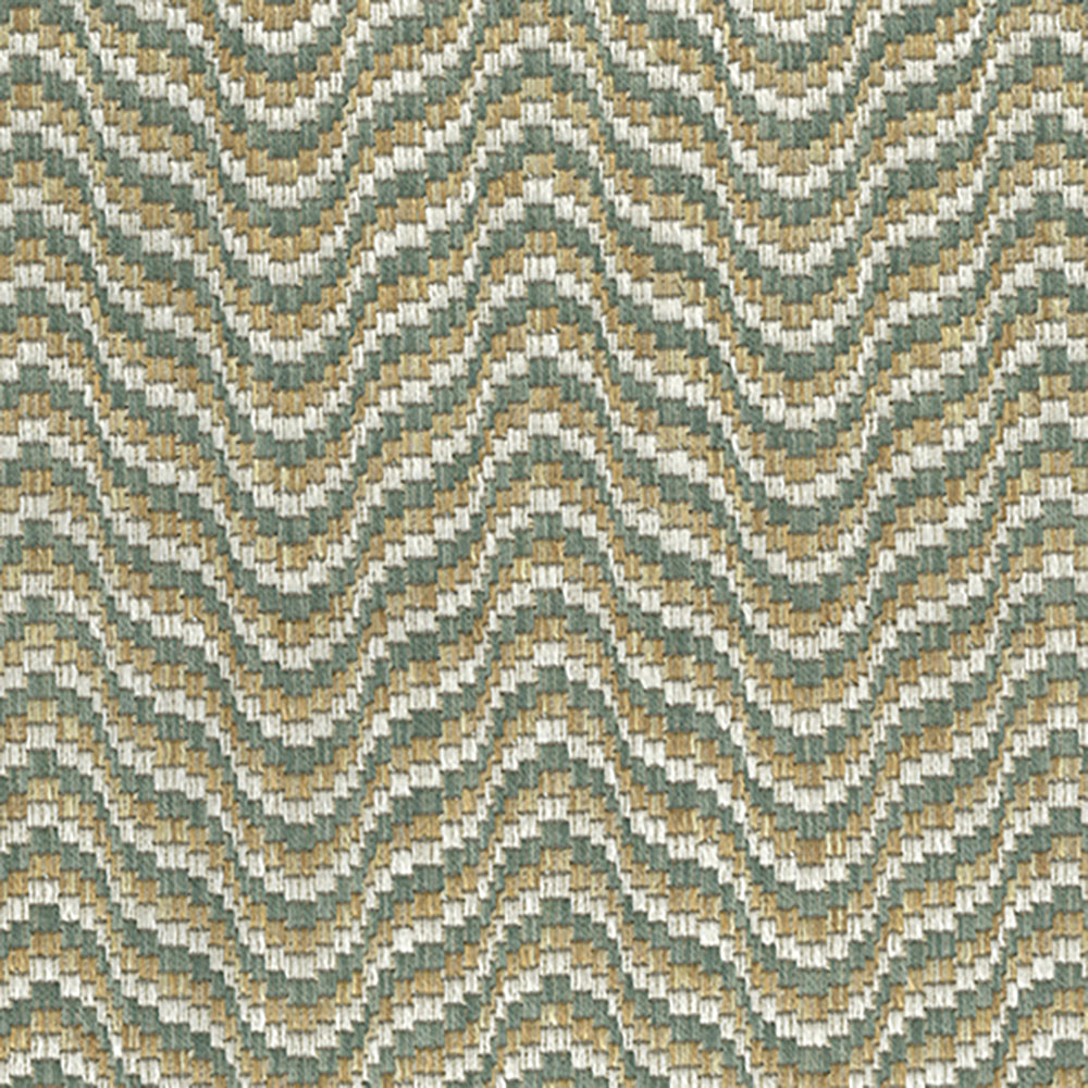 Nina Campbell | Ondoso fabric - Aqua / Biscuit