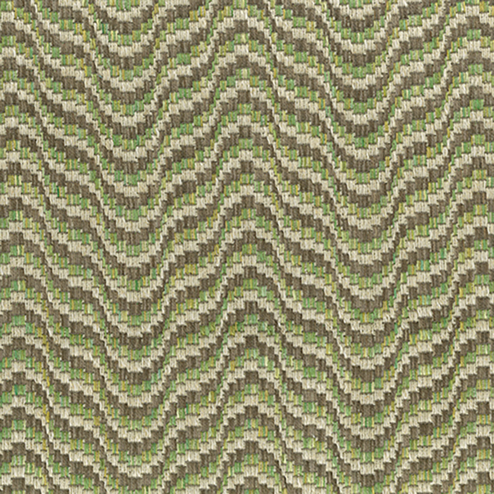 Nina Campbell | Ondoso fabric - Green / Taupe