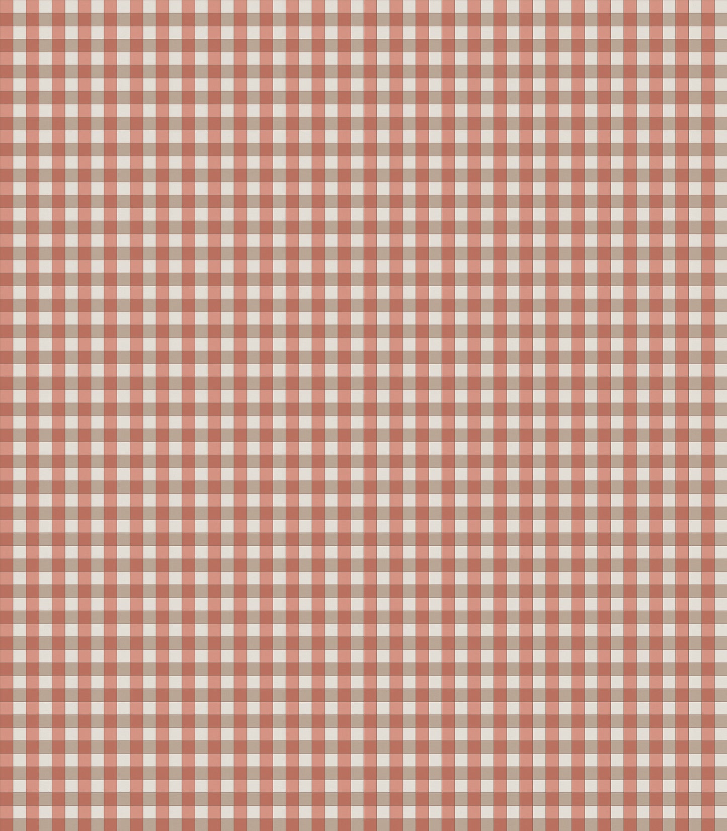 Nina Campbell | Honfleur Check fabric - Coral