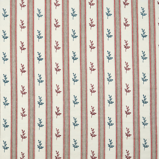 Nina Campbell | Anduze fabric - Red / Teal