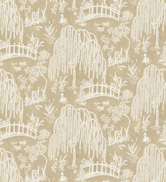 Nina Campbell | Les Saules fabric - Beige