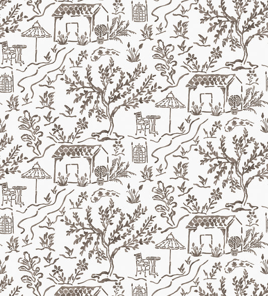 Nina Campbell | La Quintinie fabric - Chocolate