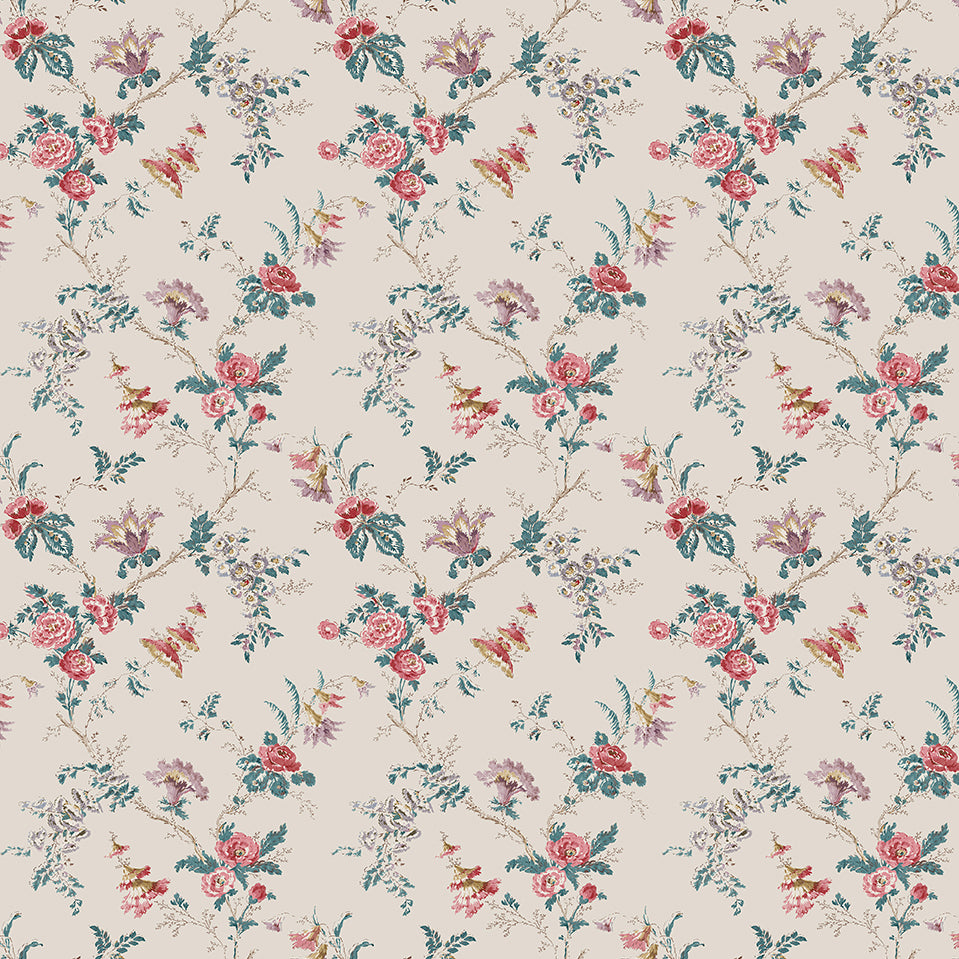 Nina Campbell | Boscobel fabric - Pink / Teal
