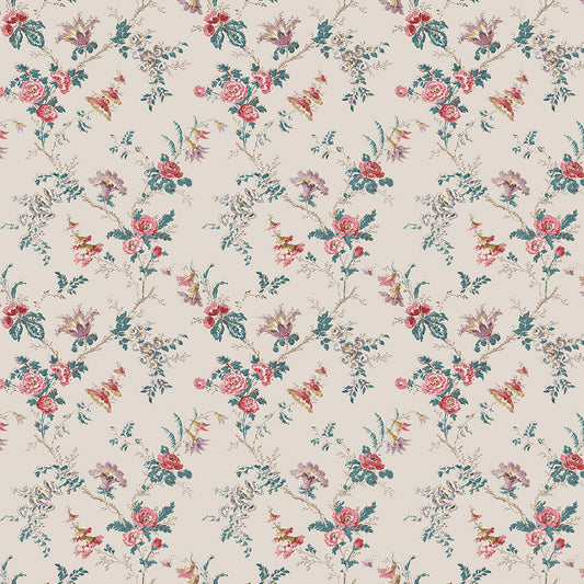 Nina Campbell | Boscobel fabric - Pink / Teal